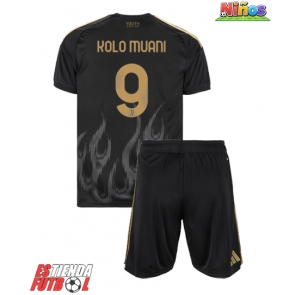 Juventus Randal Kolo Muani #9 Tercera Equipación Niños 2026-27 Manga Corta (+ Pantalones cortos)
